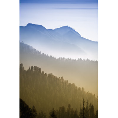 Mist On The Sierra Nevada Mountains - Wrapped Canvas Print