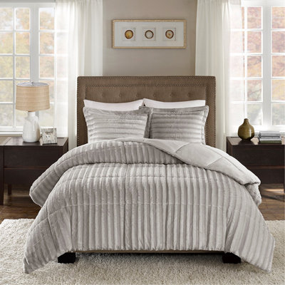 Faux Fur Comforter Mini Set