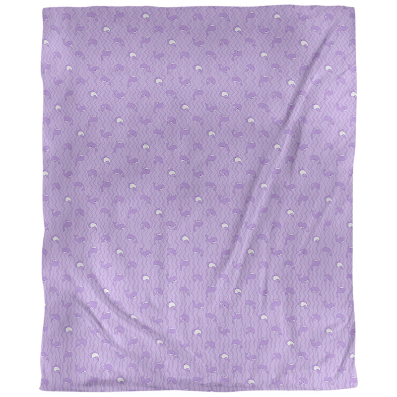 Tissu baleines, Mauve, L 54 po x l 36 po, Coton peigné pima