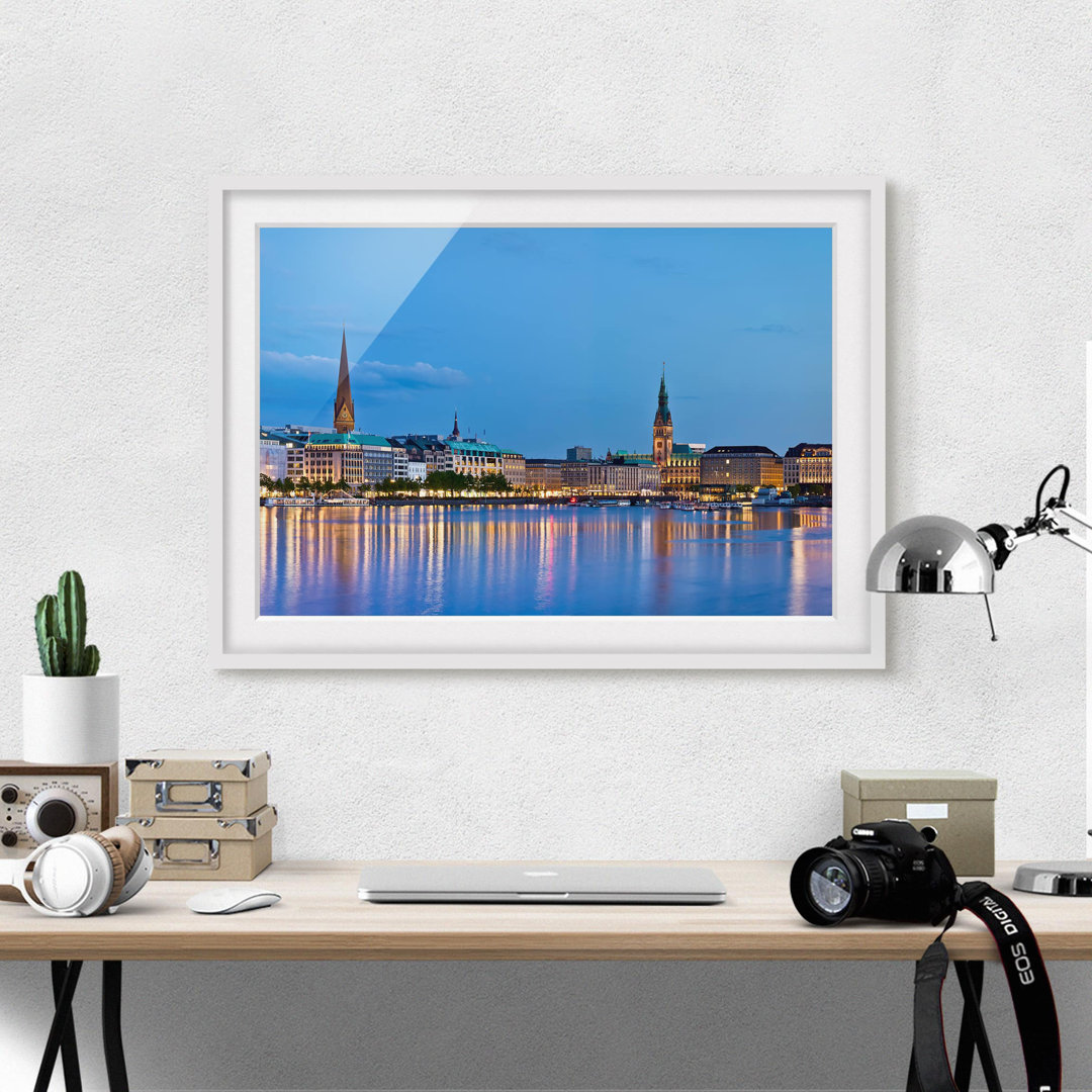 Gerahmter Fotodruck Hamburg Skyline