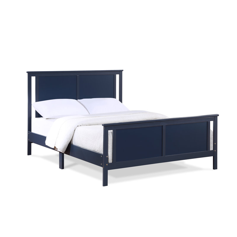 Lit Connelly pour chambre à coucher, Bleu très foncé, Lit double