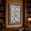 Tableau sur toile avec cœurs graffiti noirs et gris et accents violets-1480270685