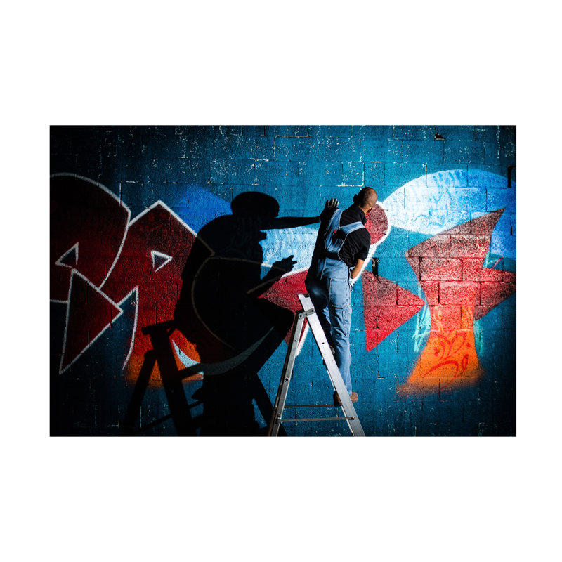 Zaki Alzayer Graffiti Twin Canvas Art, H 16 po x l 24 po