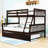 Twin Over Full Bunk Bed With Ladder, Guardrail And Twin Trundle-1382008745