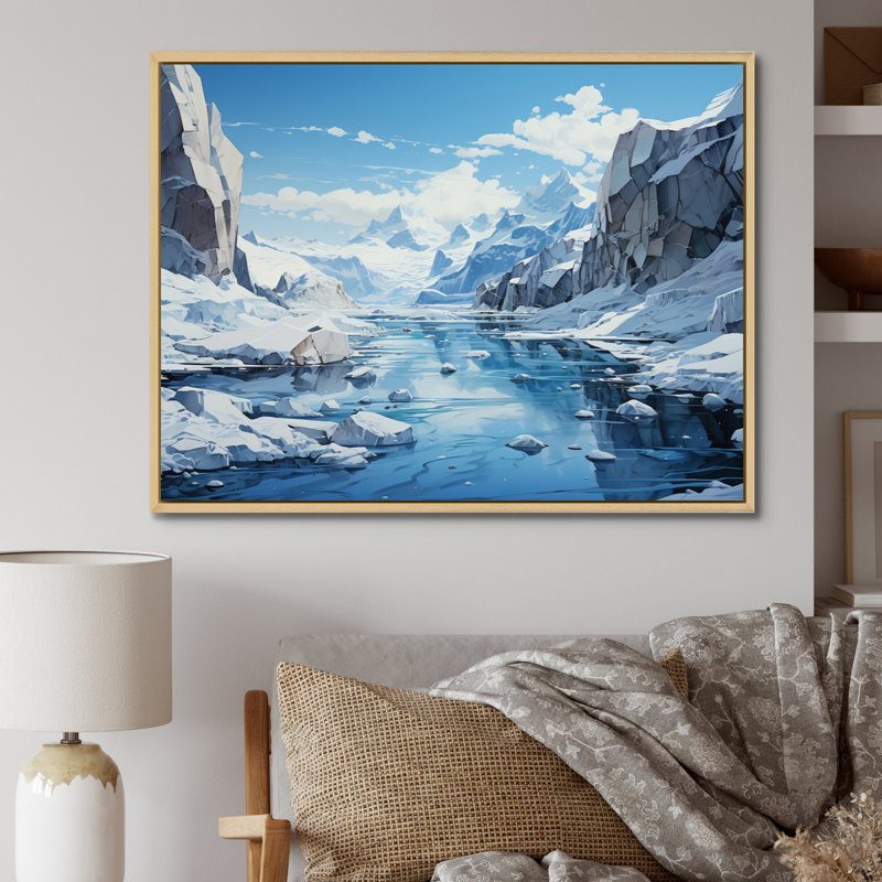 «Barram Antartica Chilling Abstraction An I», reproduction d'art sur toile, H 34 po x l 44 po x P 1,5 po