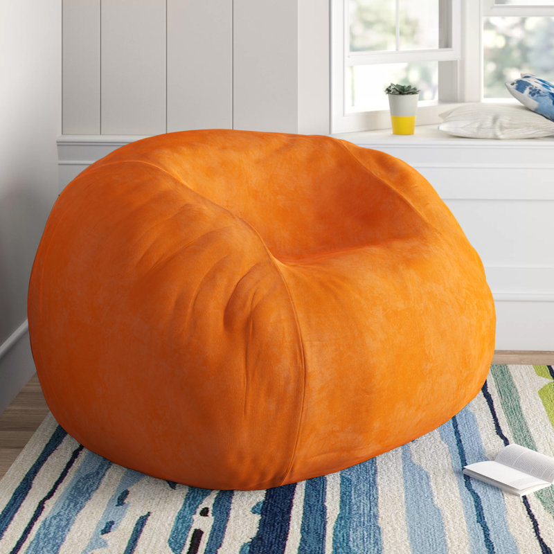 Bean Bag Chair: Giant 5' Shredded Memory Foam Filled Furniture Bean Bag with Removable and Machine Washable Cover - Big Bean Bag Sofa Lounger with Soft Micro Fiber Cover - Multiple Colors and Fabrics