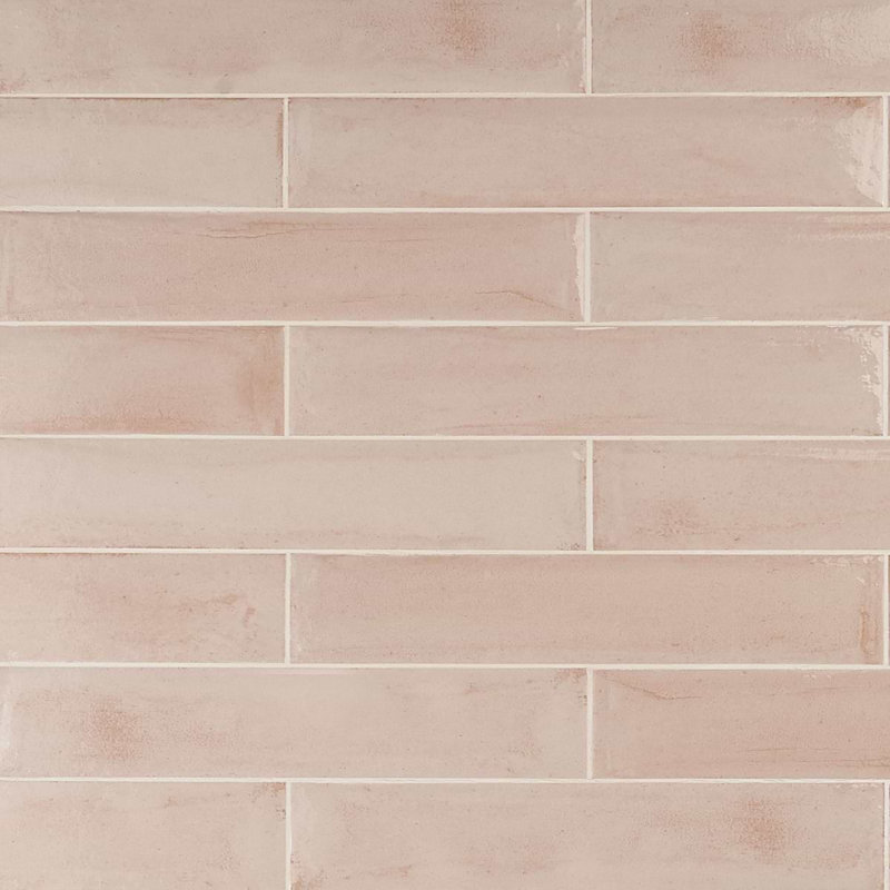 Paint 3x16 Glossy Porcelain Tile, Rosa Pink