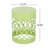 Kemo Outdoor End Table, Round 14 Inch, Cutout Design, Green Iron Frame-121489443