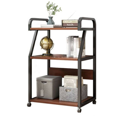 3 Tier Rolling Printer Cart With Wheels, Large Printer Table With Storage Shelves, Mobile Printer Table For Home Office by 17 Stories