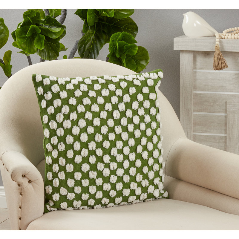 Raissa Collection Pom-poms Cotton Pillow Cover