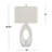 Pearl 29" Polyresin Table Lamp in Matte White Poly, Natural Shell and White Linen Shade - Set of 2