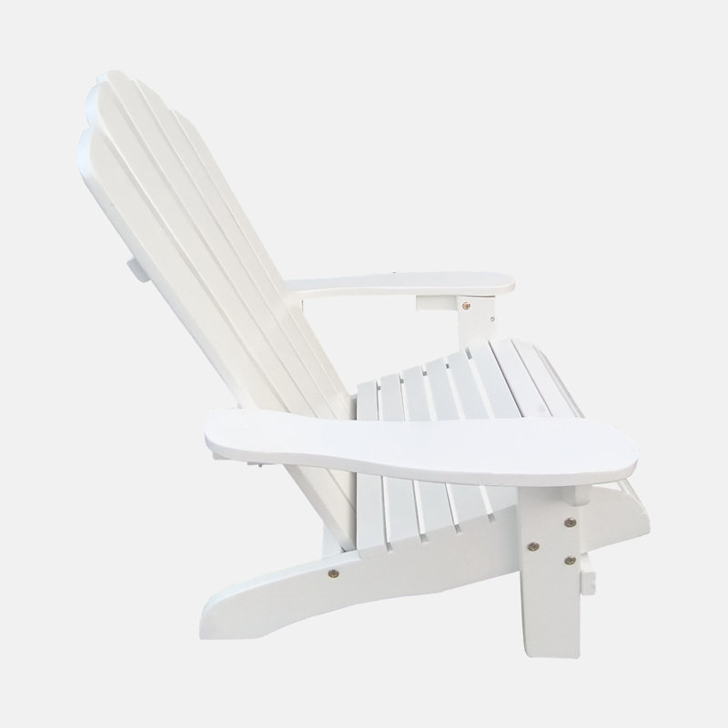 Crossan Solid Wood Children's Adirondack Chair, White