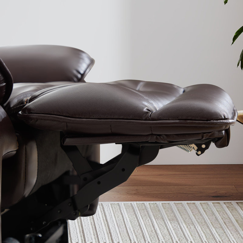 Fauteuil inclinable surdimensionné en similicuir de 48,43 po avec massage 8 points, chaleur lombaire, ports USB et Type-C
