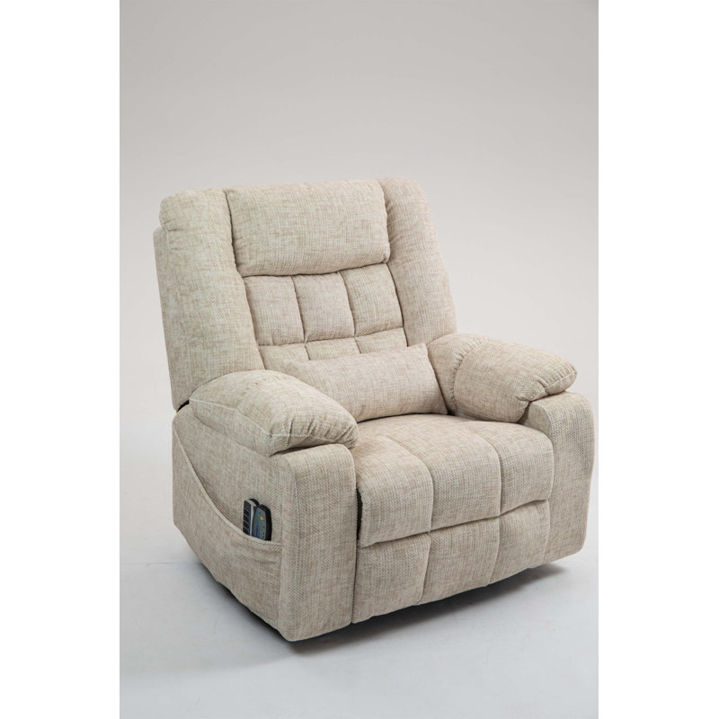 Electric Lift Recliner Chair With Remote Control, Comfortable And Supportive For Elderly And Injured, Cream