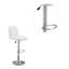 Tabouret de cuisine réglable de 2, tabourets de bar contemporains en similicuir blanc, base moderne-118084523