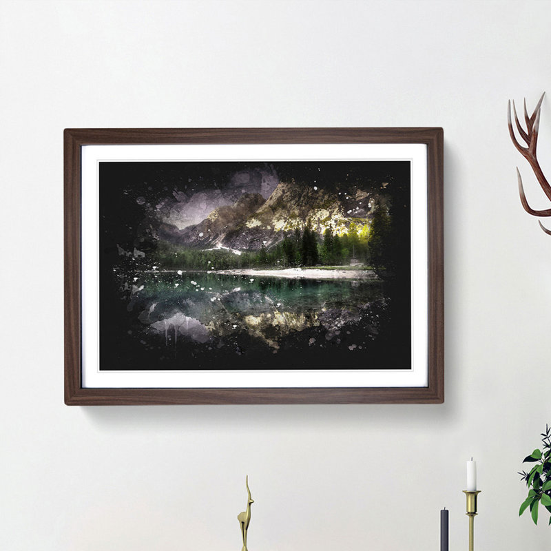 Mountain Beauty - Picture Frame Graphic Art Print, Walnut Framed, 45cm H x 63cm W x 2cm D
