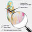 Popart Palm Trees III - Curved Shape Large Multi-Colour Wall Clock Sculpture-104242945
