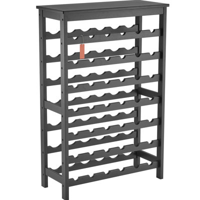 Casier à vin à 7 compartiments, solution élégante pour le vin, compatible avec 90 % des formats de bouteilles, 42 emplacements, idéal pour les amateurs, grand espace de rangement pour les bouteilles