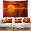 Tapisserie «Seashore Sun Falling to Yellow Ocean»-28508870