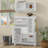 Multi-Functional Tipping Bucket Shoe Cabinet With Wall Cabinet, Space-Saving Design Foyer Cabinet With 2 Flip Drawers, Versatile Side Cabinet For Hallway-108782115