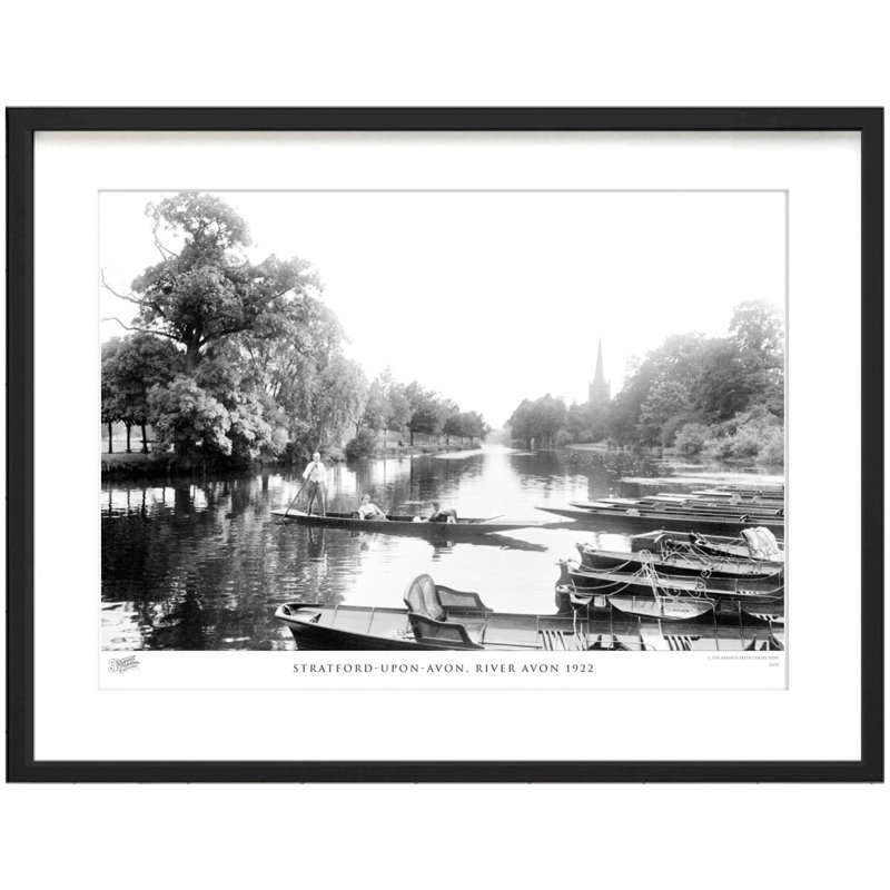 Stratford-upon-Avon, River Avon 1922 by Francis Frith - Single Picture Frame Print, 45cm H x 60cm W x 2.3cm D