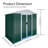 6Ftx4ft Apex Roof Outdoor Tool Storage House Garden Shed With Aluminum Alloy Frame And Sliding Door-111472394