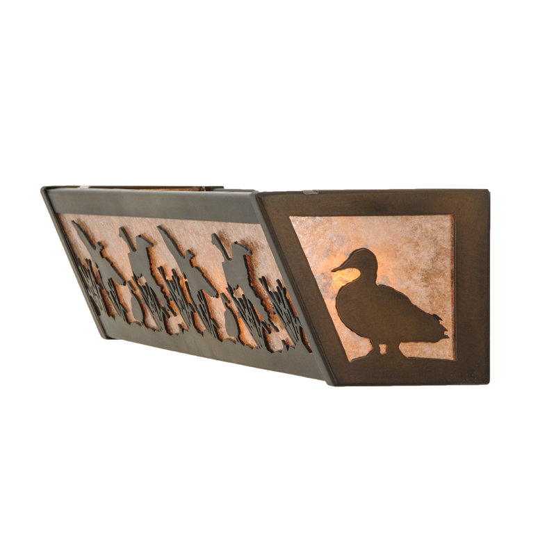 Rustic Lodge 4 - Light Bath Bar, Antique Copper, Silver