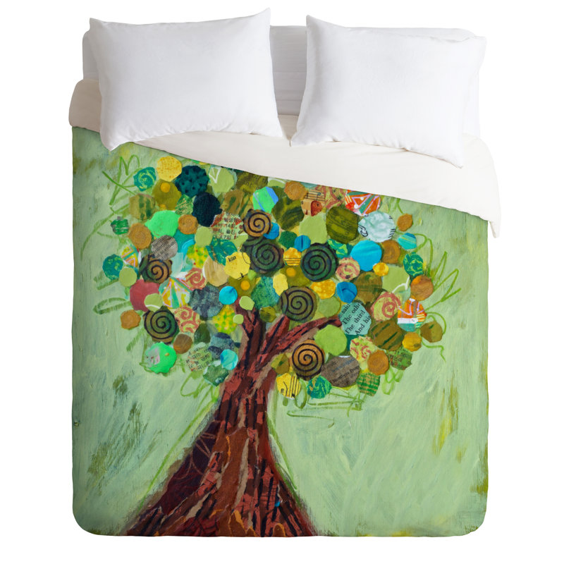 Ensemble de housse de couette Spring Tree, Housse de couette simple / simple TG et 1 taie dé