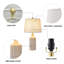Ensemble de lampes de table en céramique de 23 po ChenJoss, convient aux chambres à coucher, aux salons, aux bureaux et aux bureaux (ensemble de 2)