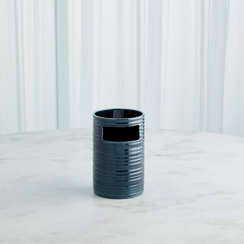 Earthenware Table Vase, 9" H x 6" W x 6" D