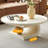 Simple log tea table in cream style