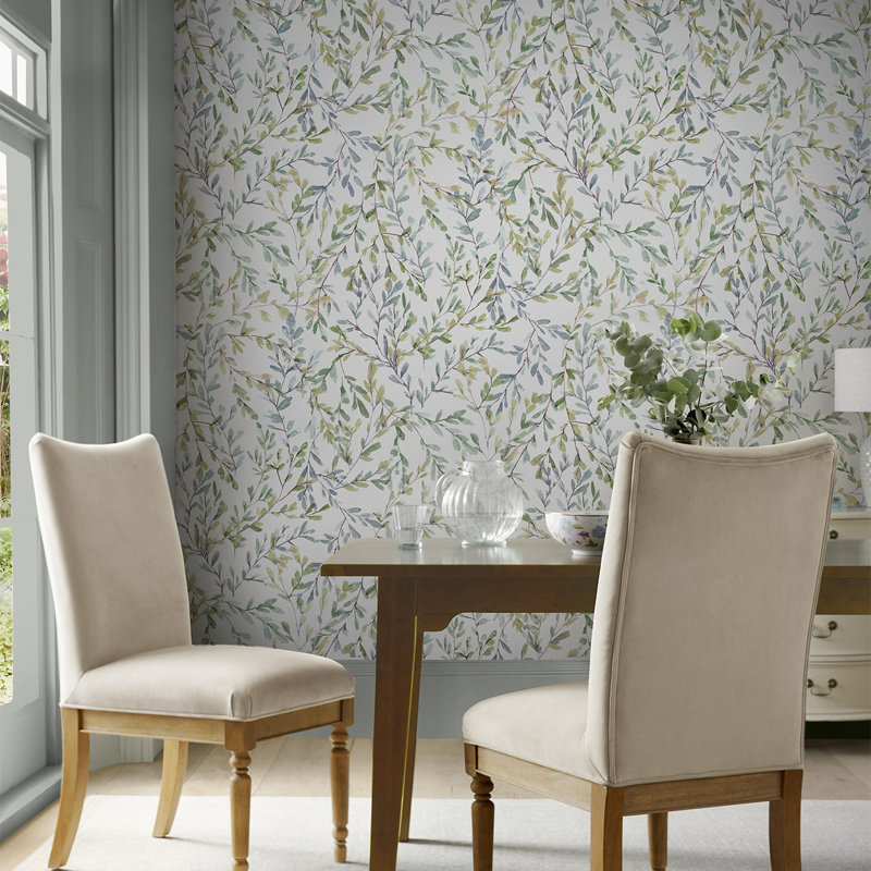 Laura Ashley Brayton Leaves Fresh Green Wallpaper