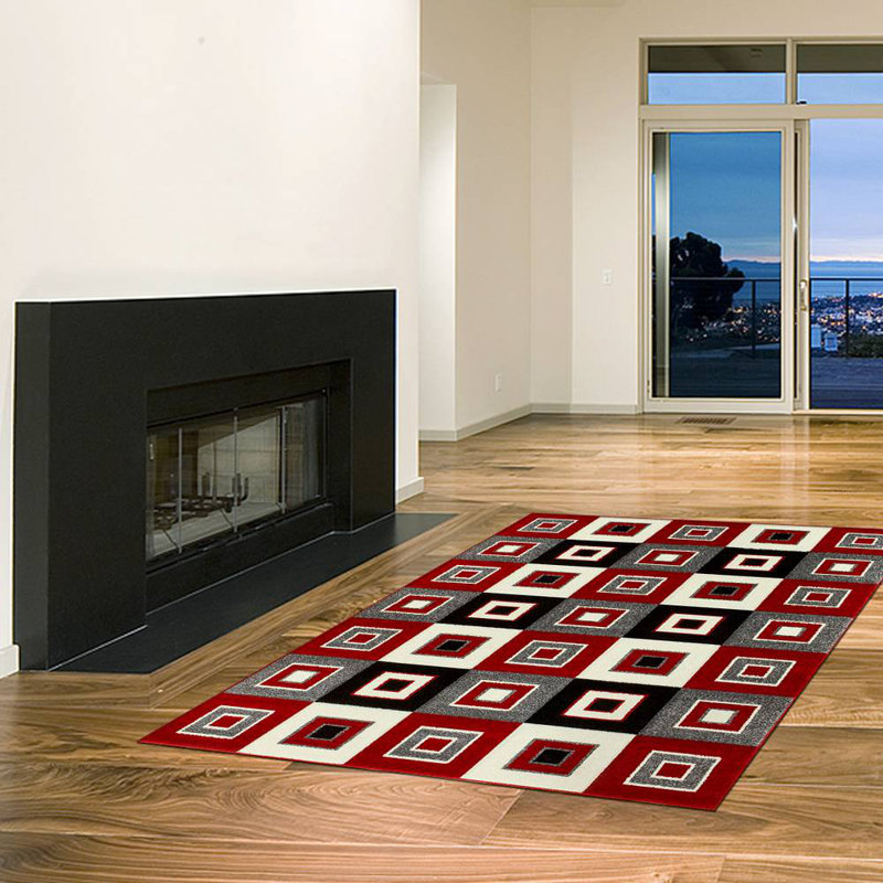 Geometric Indoor Rug, Rectangle 7'9" x 10'5"