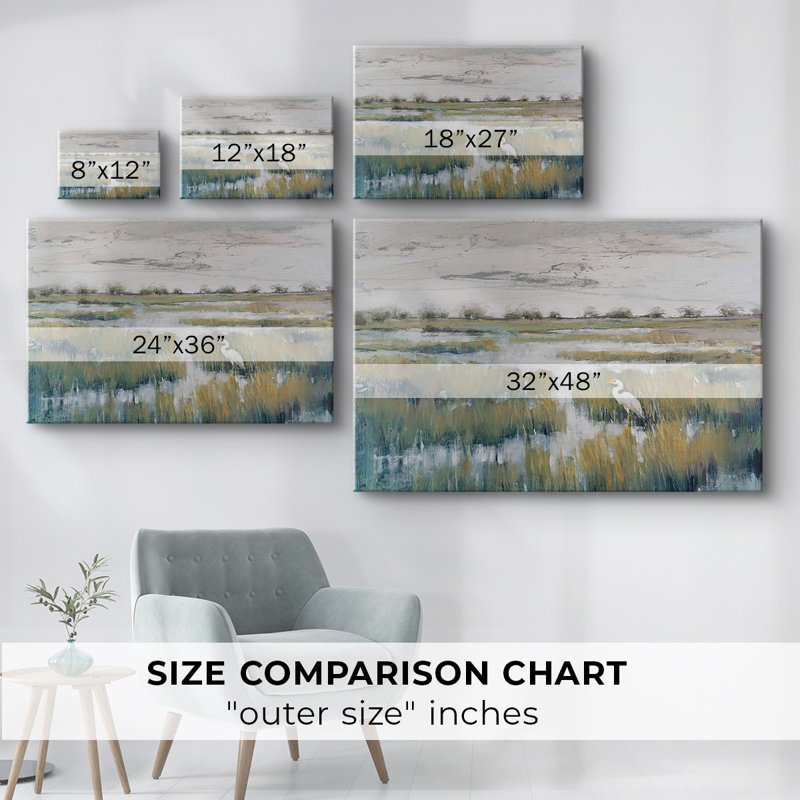 Marshland View VI -Galery Enveloppé Cavas, 24 x 36