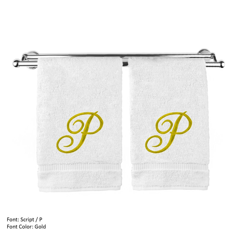 Super Plush Washcloth, White/Gold, P