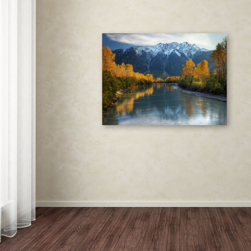 " Autumn River " by Pierre Leclerc, 22" H x 32" W x 2" D