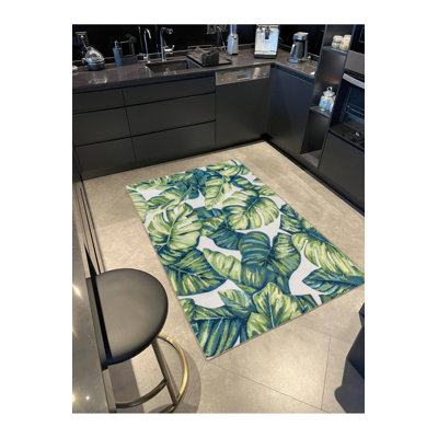 Nature Tree Leaf Patterned Woven Washable Carpet