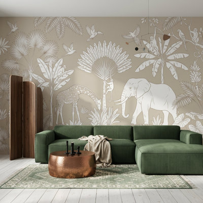 Décoration murale tropicale amovible