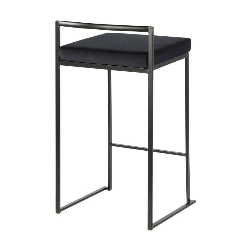 Contemporary Counter Stool, Siège noir / cadre noir