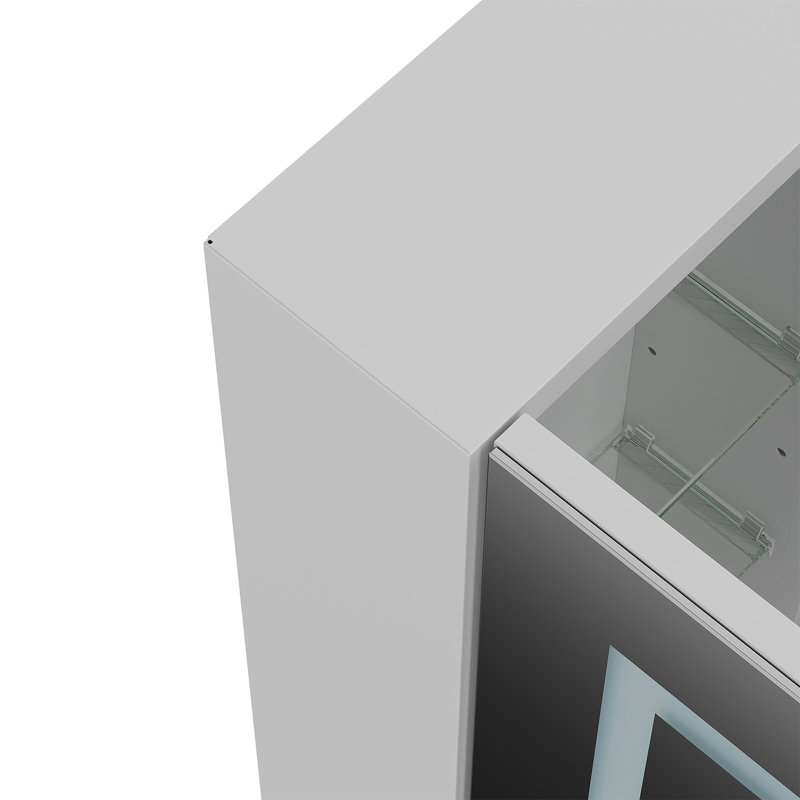 96mm W 60mm H Frameless Medicine Cabinet Mirror Fixed