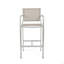 Tabourets 29,50 "avec structure en aluminium antirouille argenté, ensemble de 2