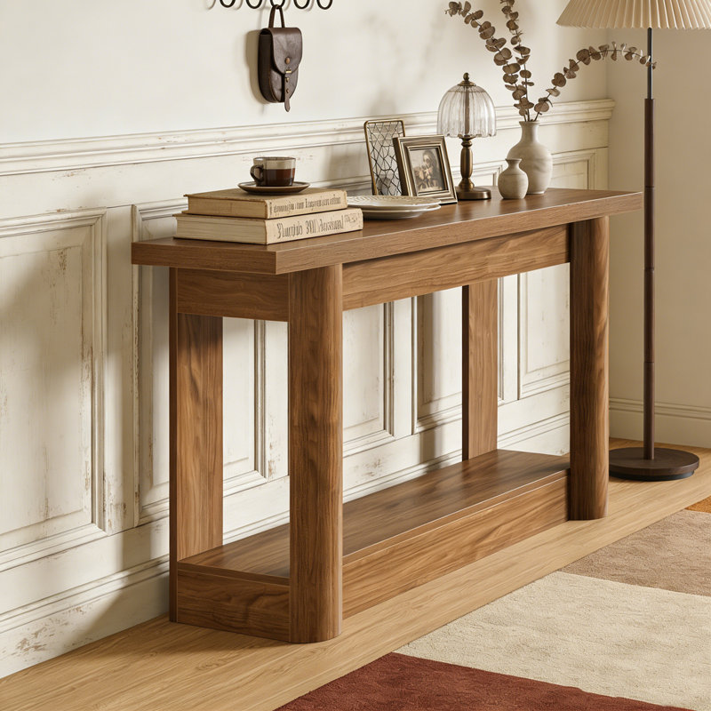 2-Tier Farmhouse Console Table Entryway Sofa Table