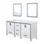 Meuble-lavabo double blanc 72 po X P 22 po D, plateau en quartz blanc et 30 po Miroirs-1643463367-1643463369
