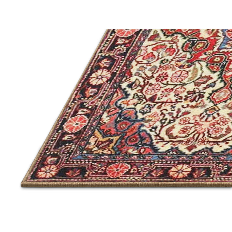 Tapis oriental rouge / brun / beige, Rectangle 6 pi x 9 pi