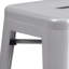 Kai Industrial Style Bar Stool - Set of 4 - Modern Metal Counter or Bar Height-1394825077-1394825072