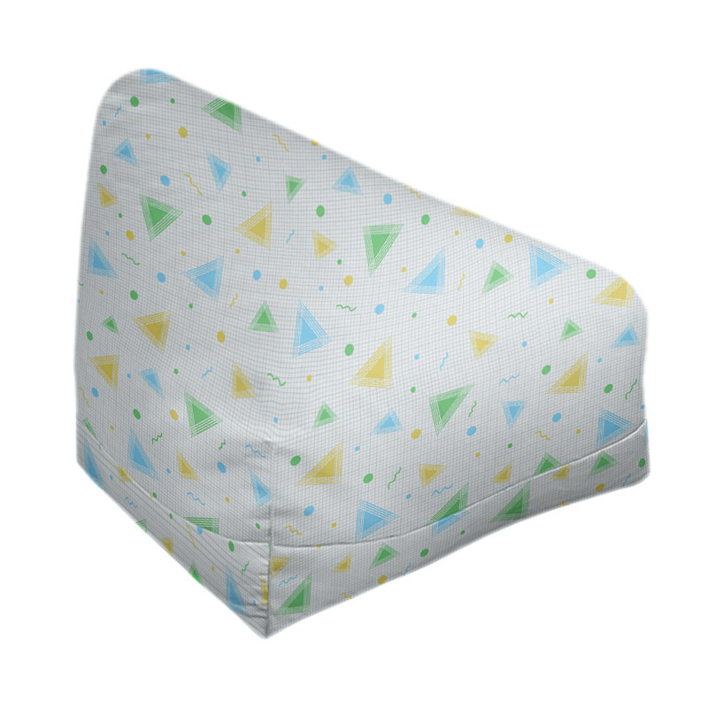 Petite chaise à sacs à billes & Leffel, H 120 po x L 31 po x P 60 po, Rembourrage poly, Bleu / jaune