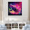 Abstrait baleine colorée - Art mural baleine