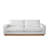 91.73"Linen Upholstered Square Arm Loveseat Sofa