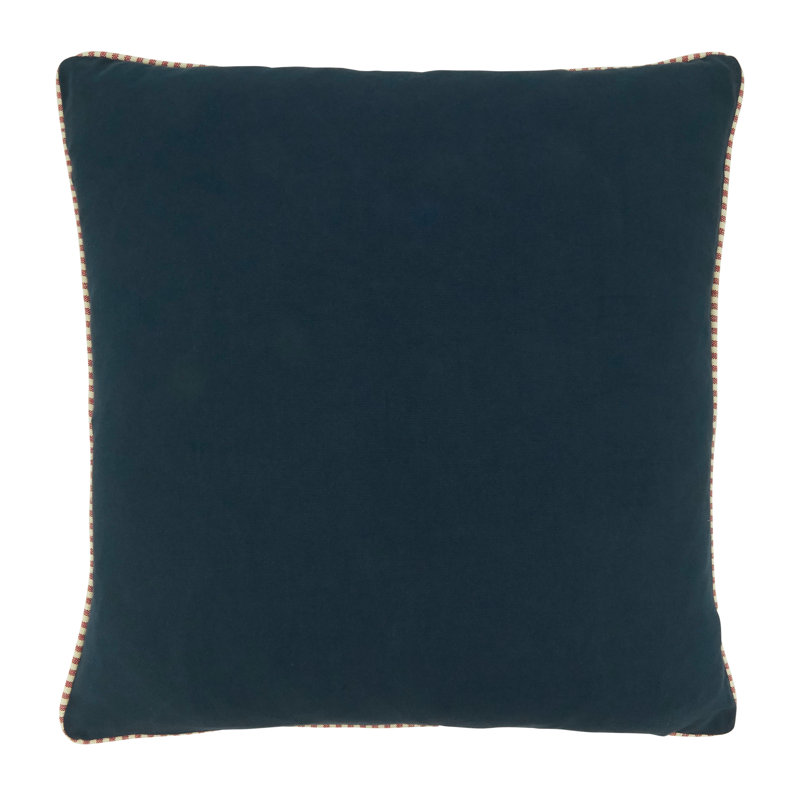 Nautical Blue Anchor and Rope Square Throw Pillow