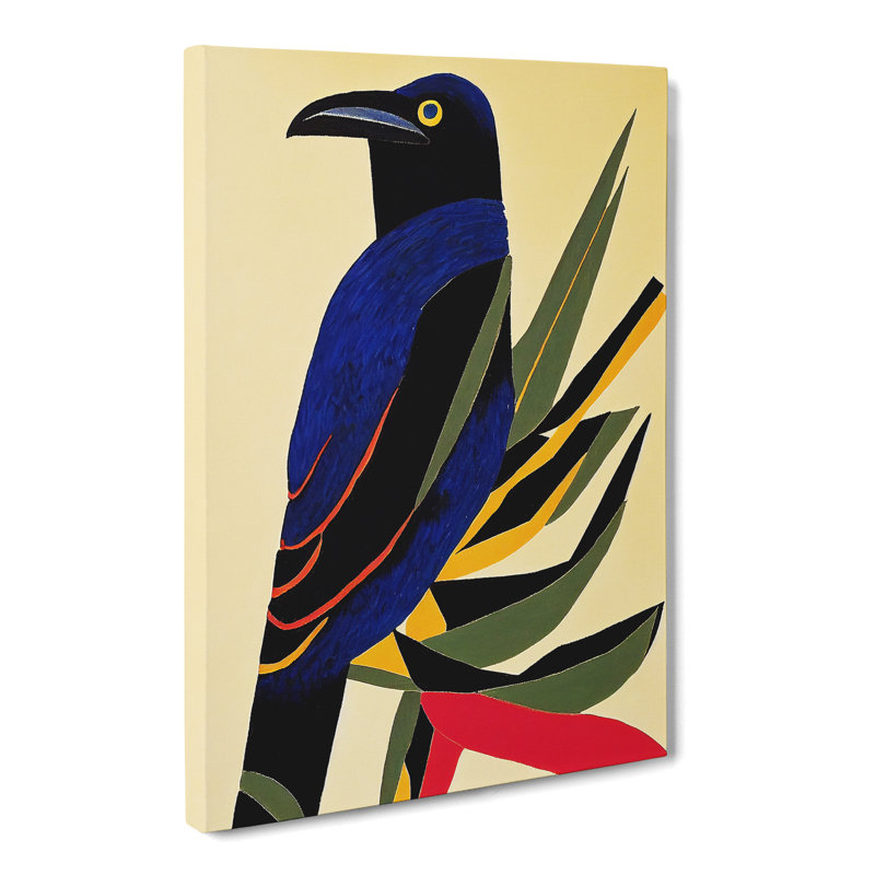 Hany Raven Bird Abstract Vol.2 - Wrapped Canvas Print, 50cm H x 35cm W